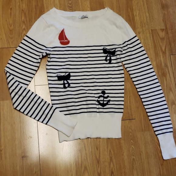 dELiA*s Sweaters - Lightweight Nautical striped sweater SZ XS